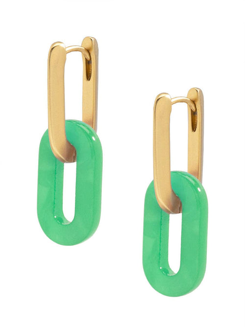 2 in 1 Resin Charm Drop Earring - Racquesh