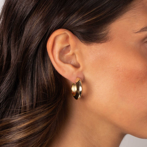 Solid Graduated Mini Hoop Earring