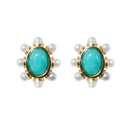 Oval Stud Earrings