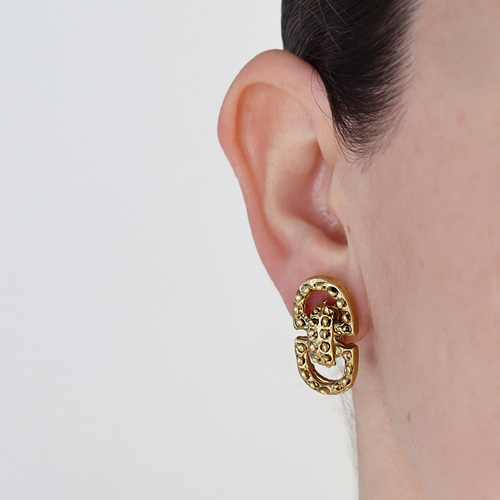 Retro Link Stud Earrings