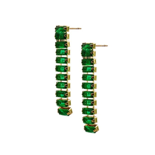 Alessia Emerald CZ Drop Earring - Racquesh