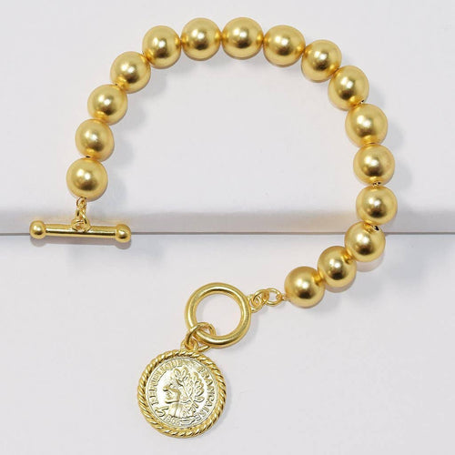 Ball Chain & Coin Bracelet - Racquesh