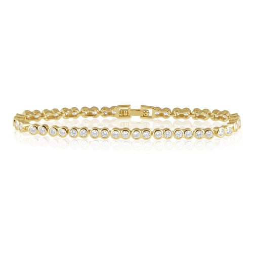 Bezel Tennis Bracelet - Racquesh