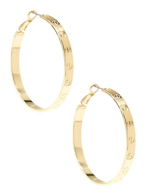 Bolted Hoop Earring - Racquesh