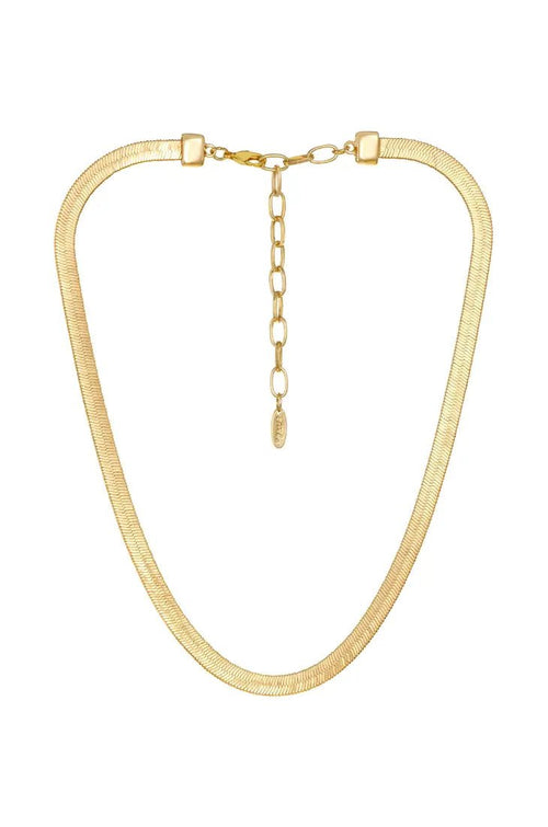 Brooklyn Flat 18k Gold Plated Necklace - Racquesh