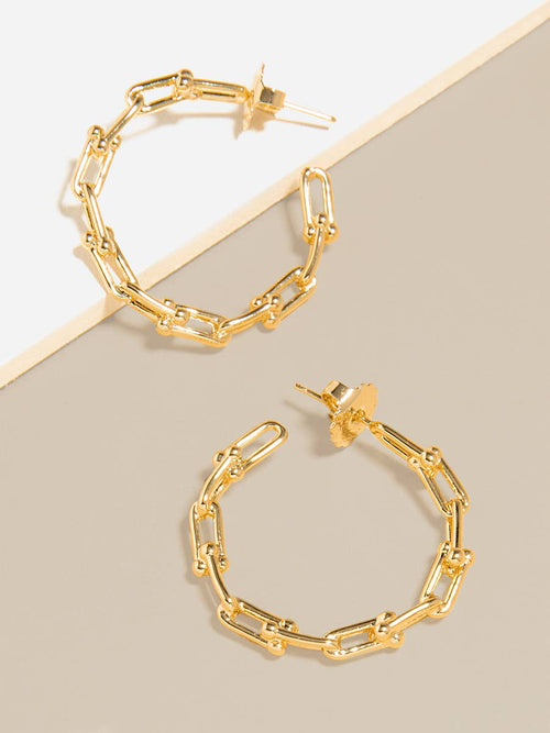 Chunky Cable Link Hoop Earring - Racquesh