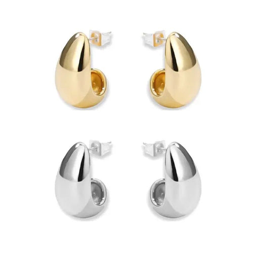 Chunky Dome Stud Earrings - Racquesh