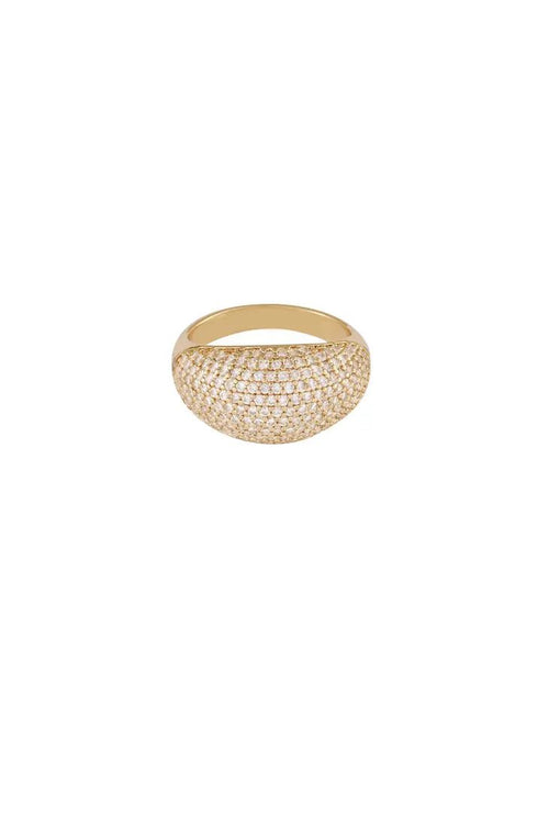 Crystal Cluster Knockout 18k Gold Plated Ring - Racquesh