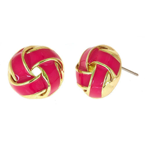 Enamel Twist Earrings - Racquesh