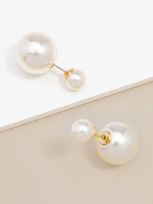 It Takes Two Double Ball Earring - Racquesh