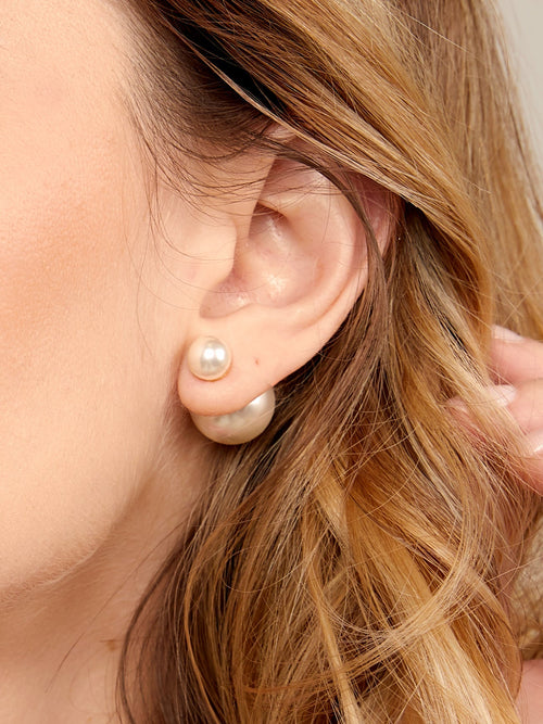 It Takes Two Double Ball Earring - Racquesh