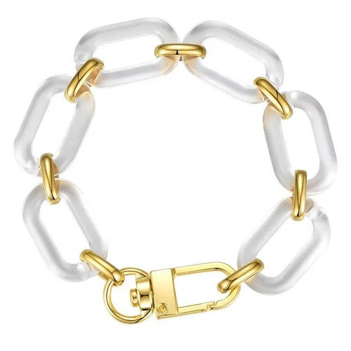 Jenna Link Acrylic Clear Bracelet - Racquesh