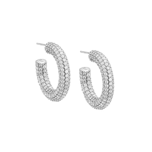 Jumbo Pave Hoop Earring - Racquesh