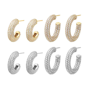 Jumbo Pave Hoop Earring - Racquesh