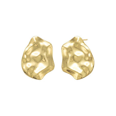 Jumbo Textured Drop Stud Earring - Racquesh