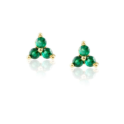 Kira Emerald Studs - Racquesh