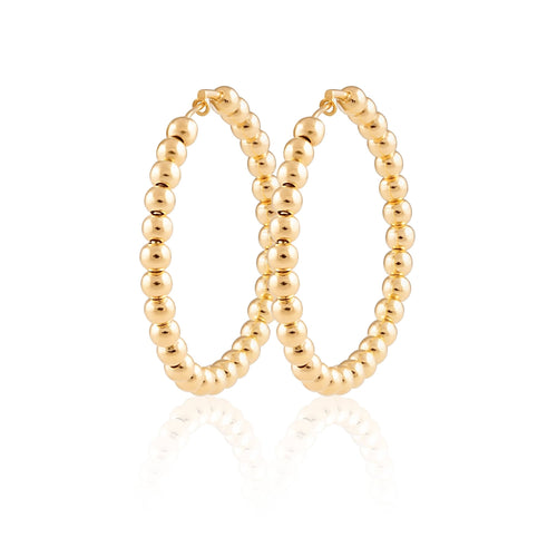 Lia Beaded Hoops - Racquesh