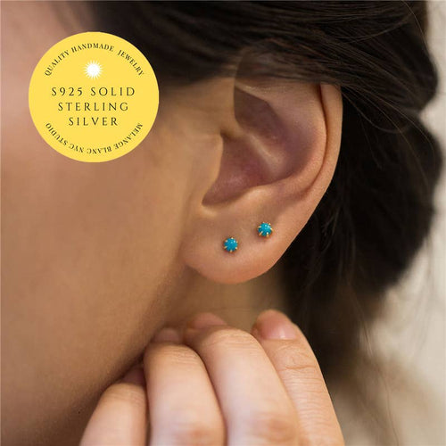 Luna Turquoise Stud Earring - Racquesh