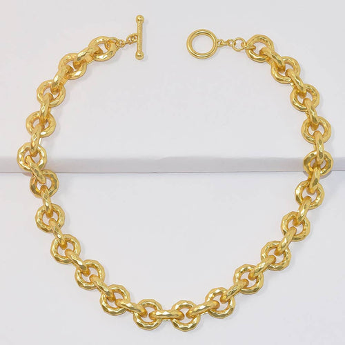 Luxurious link collar chain necklace - Racquesh