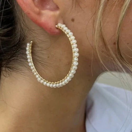 Marilyn Pearl Hoops - Racquesh