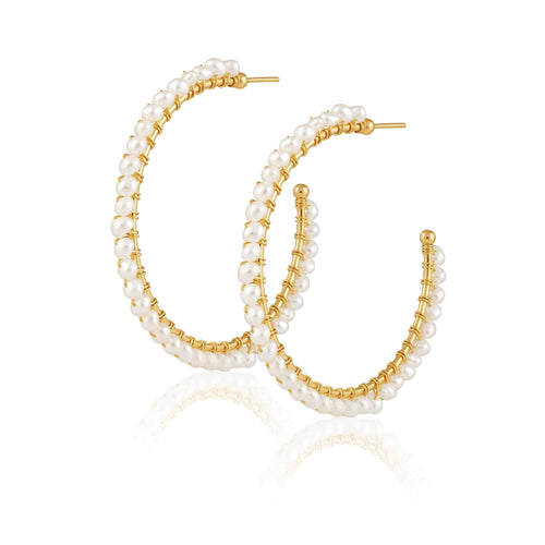 Marilyn Pearl Hoops - Racquesh