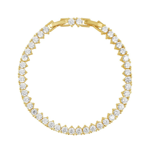 Melinda Tennis Bracelet: Gold / 8" - Racquesh