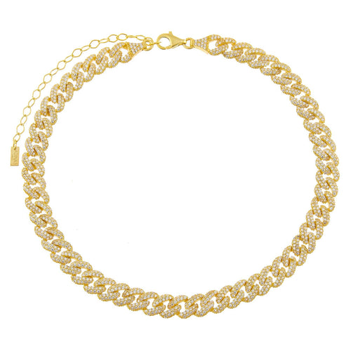 Pavé Chain Link Choker - Racquesh