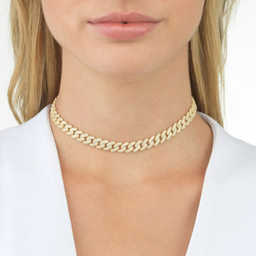 Pavé Chain Link Choker - Racquesh