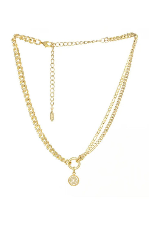 Three Chains 18k Gold Plated Necklace - Racquesh